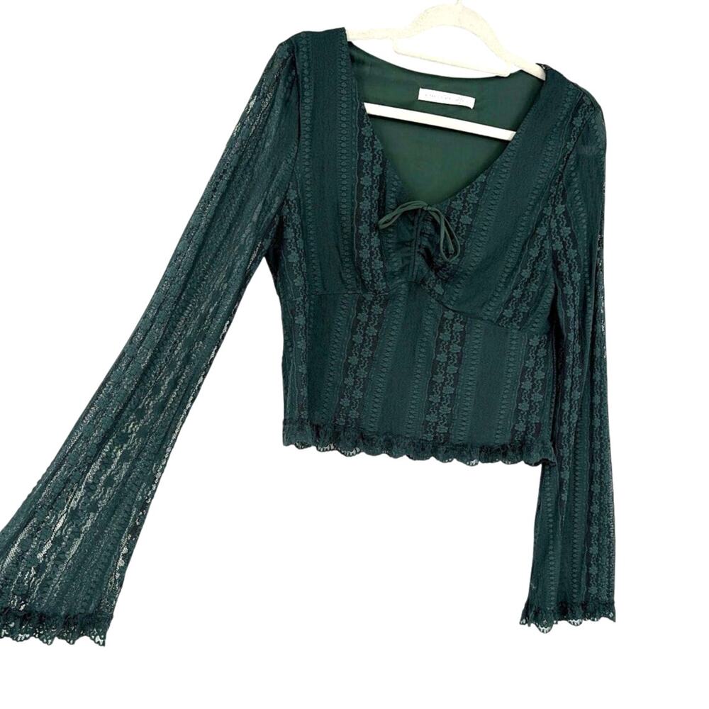 Altare'd State Lace Whimsigoth Womens Top Sz XL Y2K Babydoll Fairy Bell Forest - Picture 2 of 10
